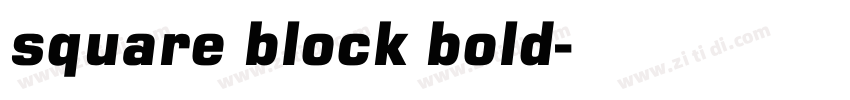 square block bold字体转换